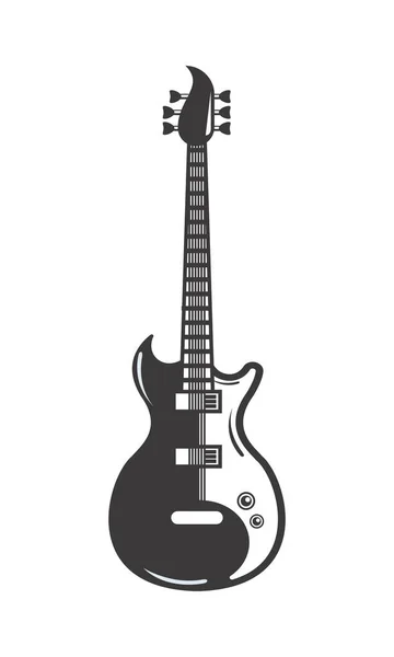 Elektro gitar enstrümanı müzik simgesi — Stok Vektör