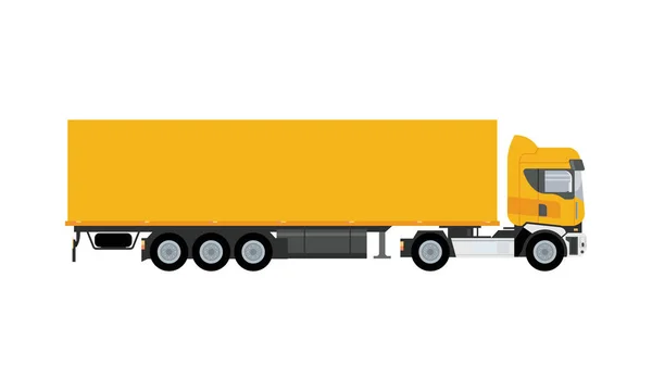Icona del mockup del veicolo del camion giallo — Vettoriale Stock