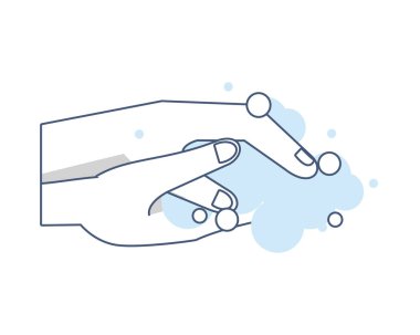 Ellerini köpükle yıka.