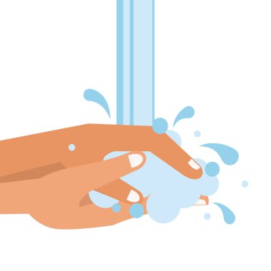 Ellerini köpük ve suyla yıka.