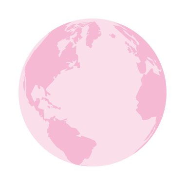 Dünya gezegeninde pembe göğüs kanseri ikonu