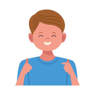 Mutlu küçük çocuk Avatar karakteri