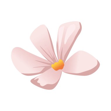 pembe çiçek siluet tarzı simge