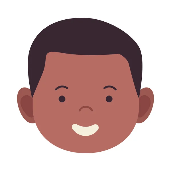 Felice piccolo afro ragazzo avatar personaggio — Vettoriale Stock