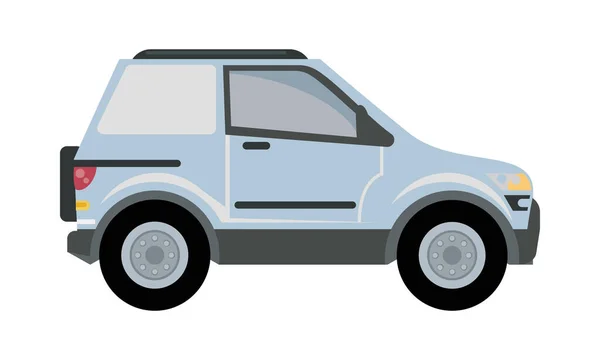 White camper car vehicle mockup icon — Stock Vector