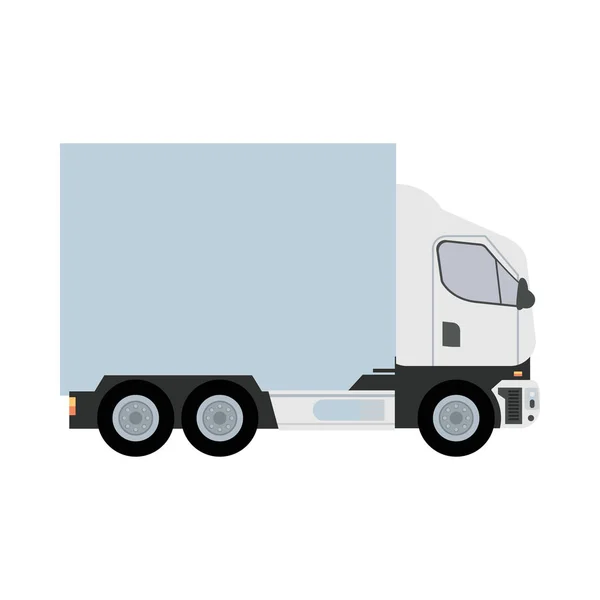Icona del mockup del veicolo del camion bianco — Vettoriale Stock