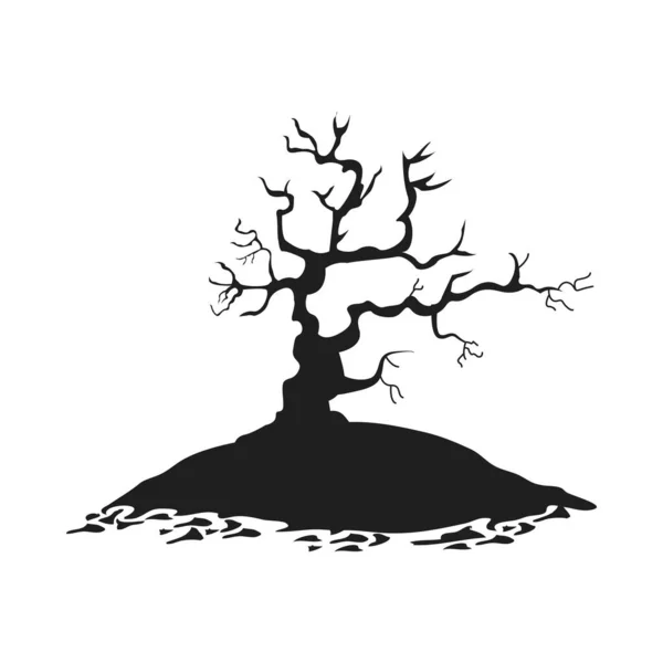 Betoverde boom degradiënt stijl icoon — Stockvector
