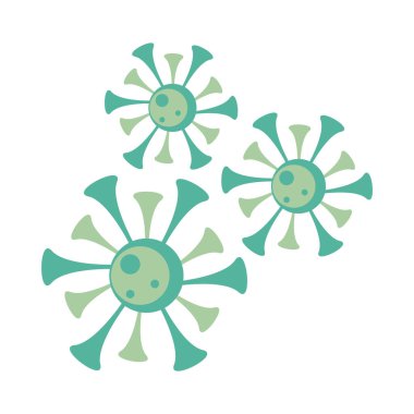 covid19 parçacık salgını izole edilmiş simgeler