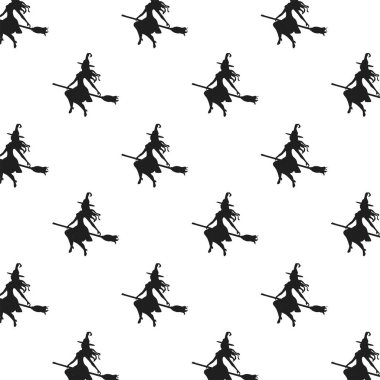 Süpürge uçan cadı deseni