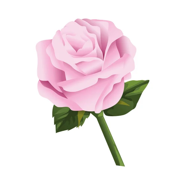 Ícone de estilo silhueta flor rosa — Vetor de Stock