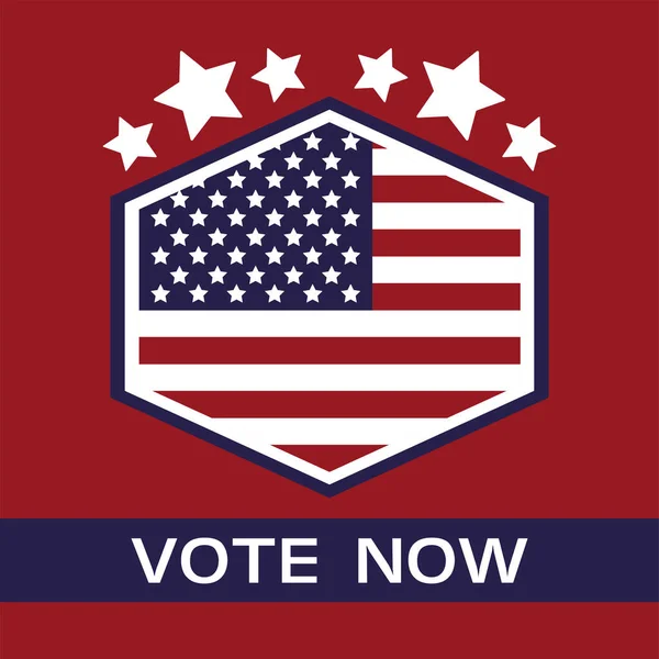 День виборів США плакат із зірками та емблемою — стоковий вектор