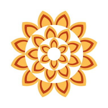 Navratri mandala pembe renk dekorasyonlu Hindu ikonu