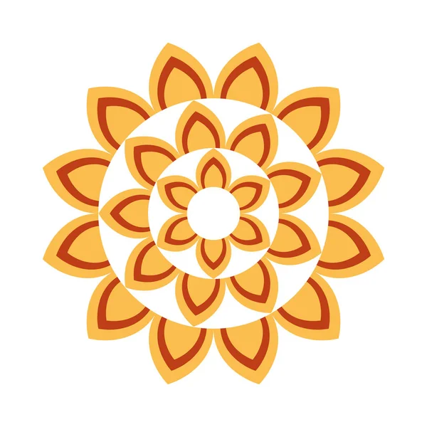 Navratri Mandala mit rosa Dekoration hinduistisches Symbol — Stockvektor