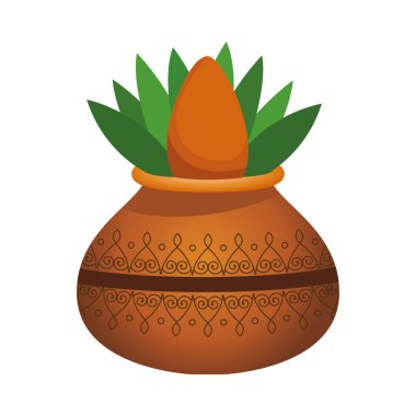 Ev bitkisi ile hindu seramik tenceresi