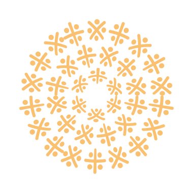 Altın Navratri Mandala dekorasyon Hindu simgesi