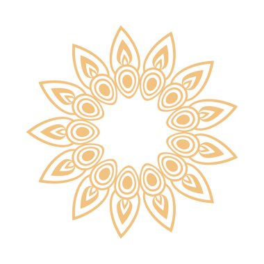 Altın Navratri Mandala dekorasyon Hindu simgesi