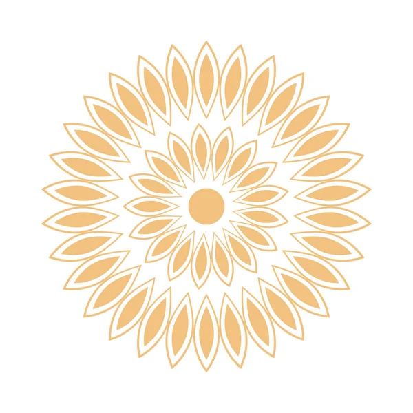 Or navratri mandala décoration hindou icône — Image vectorielle