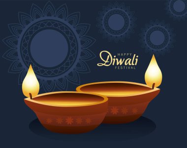 İki mum, ahşap ve harf ile mutlu bayramlar.