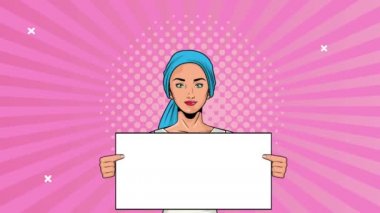 Sanatsal sanatı olan kadın animasyon karakteri