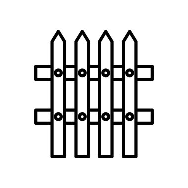 çit ahşap çizgi biçimi simgesi