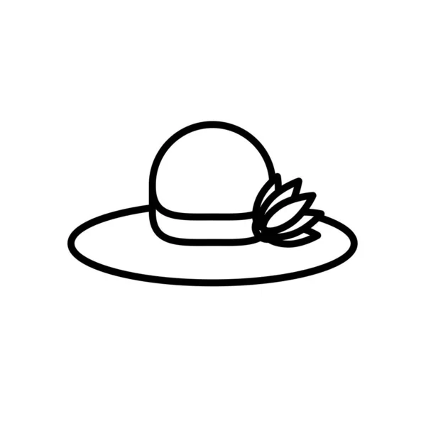 Κηπουρική καπέλο γραμμή στυλ εικονίδιο — Διανυσματικό Αρχείο