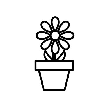 seramik saksı hattı biçiminde ayçiçeği yetiştirme bitkisi