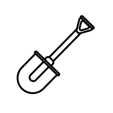 Kürek bahçe çizgisi biçimi simgesi