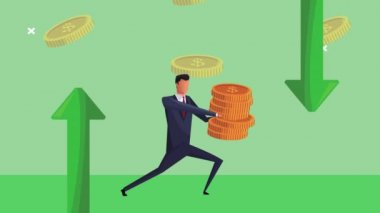 Zarif başarılı iş adamı para kaldırıyor.