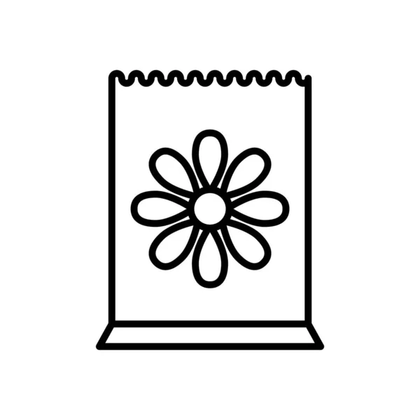 Иконка в стиле садоводства с семечками подсолнухов — стоковый вектор