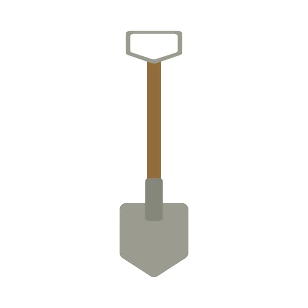 Shovel gardening flat style icon — Stock Vector