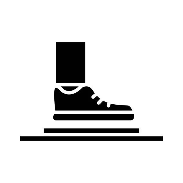 Disinfettato le scarpe icona di stile silhouette — Vettoriale Stock