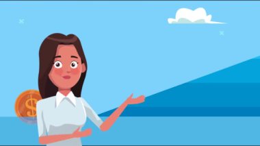 Tepede parası olan başarılı bir iş kadını.