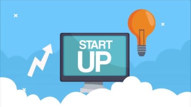 Ampul ve ok bilgisel animasyonlu masaüstü