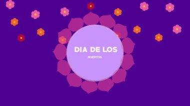 Kutlama dairesel çerçevede çiçeklerle süslenmiş.