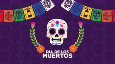 Kutlama, kafatası boyalı ve çelenklerle yapılıyor.