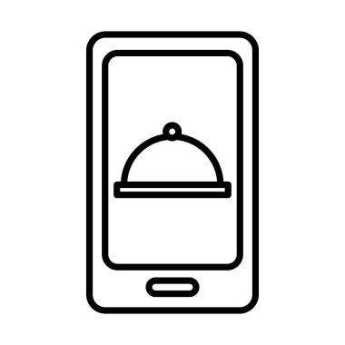 Tepsi satırı biçim simgesine sahip akıllı telefon