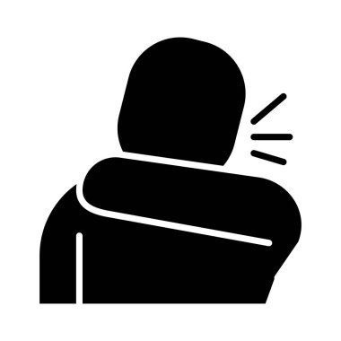 Kişi dirseğine 19 parçacık silueti ile öksürüyor.