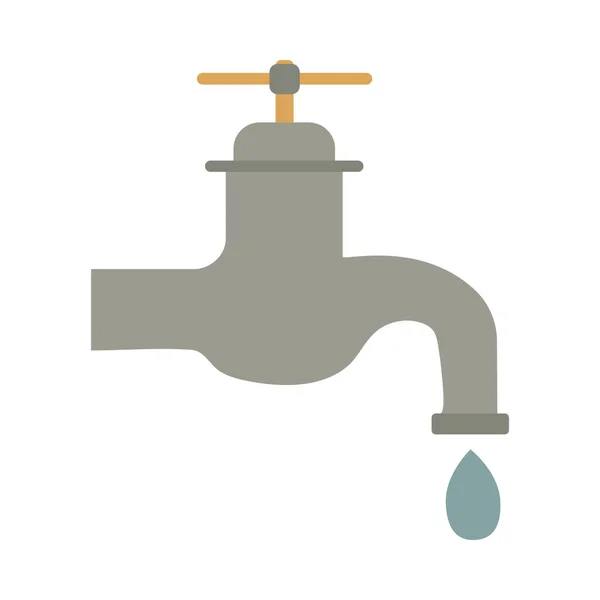 Water tap flat style icon — Stock Vector