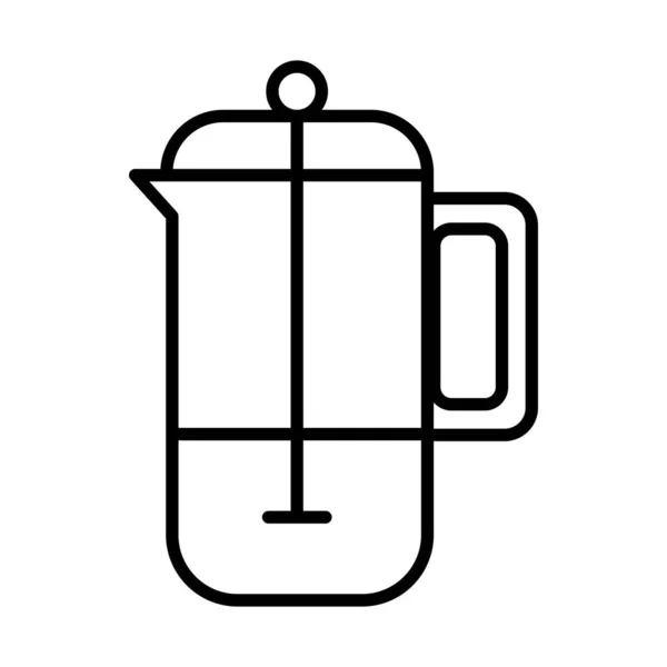 Çay demliği ve kahve içecek tarzı ikon. — Stok Vektör