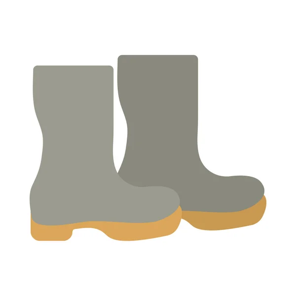 Gardening boots tool flat style icon — Stock Vector