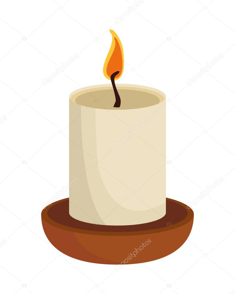 candle fire flame flat style