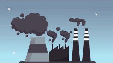 Fabrikayı baca sahnesiyle kirletiyor.