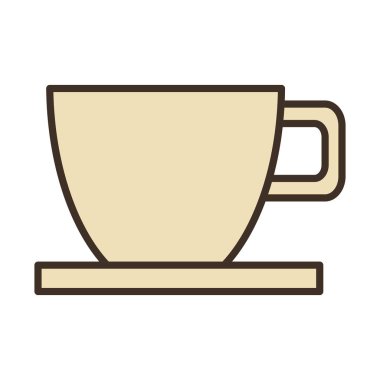 Kahve seramik bardakları doldurma simgesi