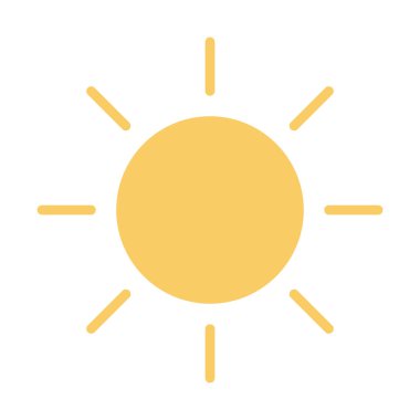 Güneş yaz düz stil simgesi