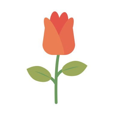 gül çiçeği düz stil simgesi