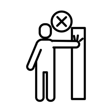 yüzeylere dokunmayın satır biçimi simgesi