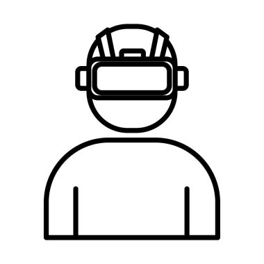 Karavan maskesi tarzı simgesi olan adam