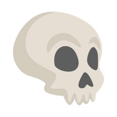 Cadılar Bayramı kafatası izole edilmiş simgesi