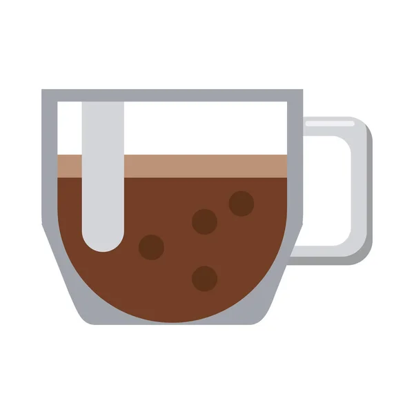 Taepot con el icono de la bebida de café — Vector de stock