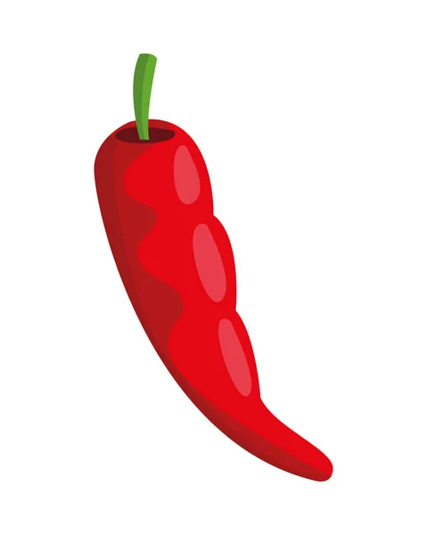 Piment rouge icône de légumes chauds — Image vectorielle